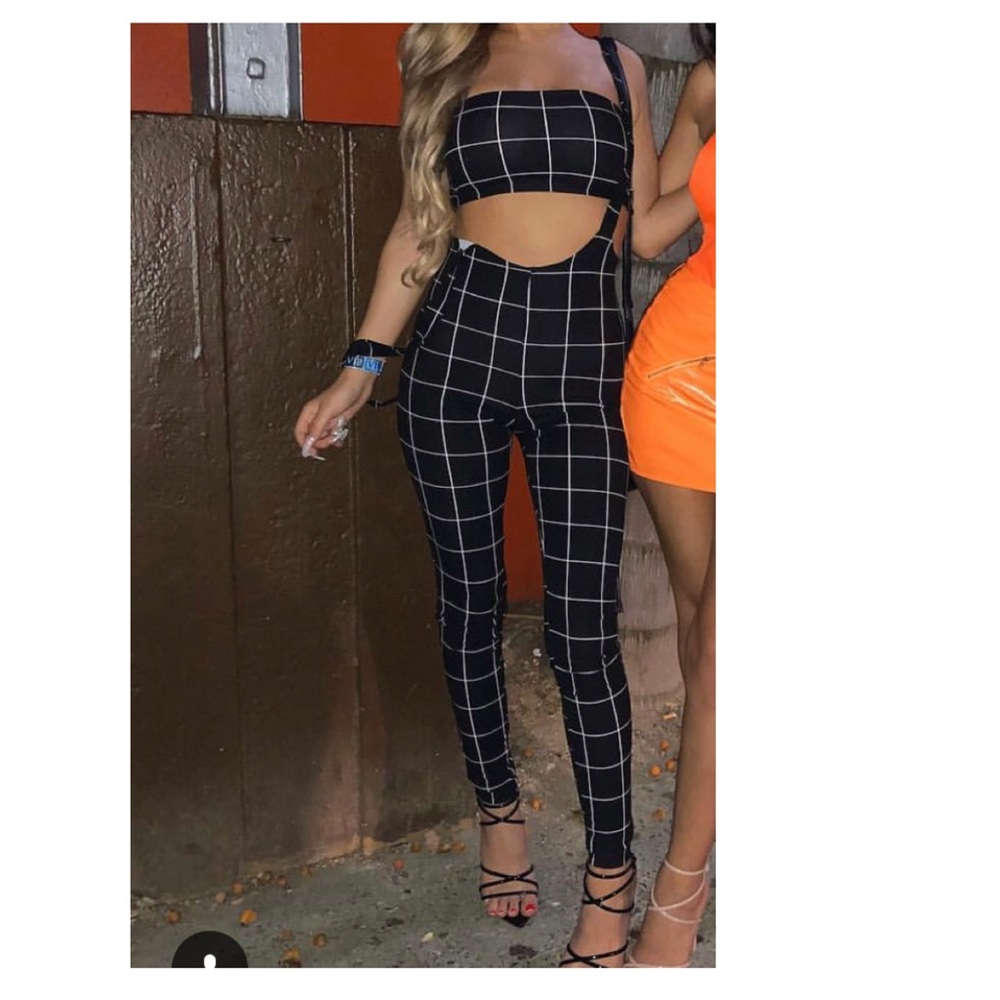 2pc print jumpsuit set